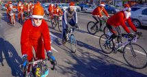 Moş Crăciun vine pe bicicletă, la Constanţa