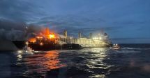 Stire din Actualitate : O navă cu cherestea în flăcări, în radă la Göteborg