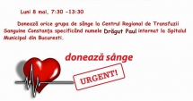Stire din Social : Ajutor urgent pentru un tânăr ce va fi operat astăzi.  Are nevoie de sânge