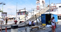 Stire din Sport : Pista de bob a fost montată  în Piațeta Cazino