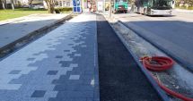 Primăria Constanța amenajează piste pentru bicicliști, pe trotuarele bulevardului Tomis