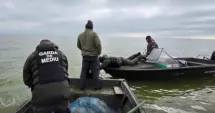 Stire din Eveniment : Braconaj la scară mare. Plase ilegale de peste șase kilometri, scoase din ape