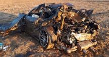 Stire din Eveniment : Accident grav pe DN 71. Șoferul unui Porsche a murit, iar oamenii legii au găsit două sacoșe cu lire sterline