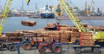 Stire din Economie : Portuarii constănțeni - victime în "războiul lemnului"