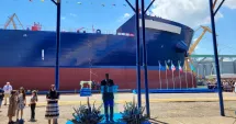 Stire din Economie : Ceremonie impresionantă la Șantierul Naval Constanța. „Histria Elara” primește botezul
