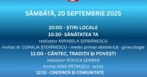 Stire din Actualitate : Programul zilei de sâmbătă, 20 septembrie, la Antena 3 Constanța
