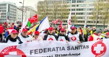 Stire din Social : Sindicaliștii Sanitas ies din nou în stradă. Protest de amploare la Guvern și Parlament