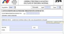 Stire din Economie : Info fiscalitate: noi reguli privind declarația 394