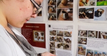 Stire din Cultură-Educație : Persoanele nevăzătoare participă la un atelier  de restaurare ceramică