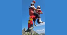 Stire din Eveniment : Turistă accidentată, recuperată cu elicopterul din Munţii Ciucaş. Era în adidași!