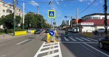 Stire din Social : O nouă trecere de pietoni cu scuar a fost amenajată pe bulevardul Aurel Vlaicu