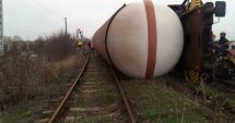 Stire din Eveniment : Tren deraiat pe podul  ce traversează bulevardul Brătianu