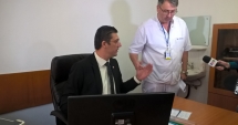 Intrarea în policlinica Spitalului Județean Constanța,  complet refăcută