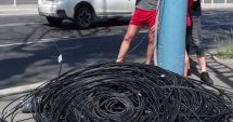 Stire din Social : Continuă lucrările de tăiere a cablurilor, de pe principalele bulevarde