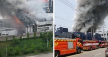 Zeci de morţi în urma unui incendiu la o fabrică de baterii de litiu