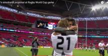 Stire din Sport : Imagini emoționante. Un rugbist român a cerut-o în căsătorie pe iubita sa, pe stadionul Wembley
