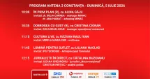Stire din Actualitate : Programul zilei de duminică, 5 iulie, de la Anteana 3 Constanța