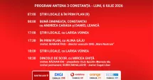 Stire din Actualitate : Programul zilei de luni, 6 iulie, de la Anteana 3 Constanța