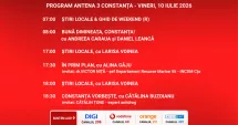 Stire din Actualitate : Programul zilei de vineri, 10 iulie, de la Antena 3 Constanța