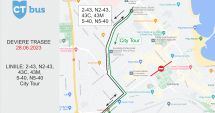 Stire din Social : Lucrările de pe bulevardul Ferdinand nu s-au încheiat. Devierile liniilor CT BUS continuă
