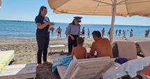 Polițiștii, prezenți pe plaja din Eforie cu sfaturi pentru un concediu fără incidente
