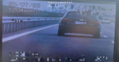 Stire din Eveniment : Bărbat de 47 de ani, depistat conducând cu 204 km/h pe autostradă