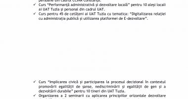 “Dezvoltarea locală a UAT Tuzla prin promovarea resurselor locale” - 2