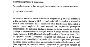 Moțiunea de cenzură, finalizată. Iată textul - 2