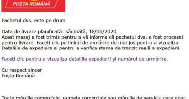 Campanii false pe internet în numele Poștei Române - 2