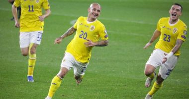 Fotbal, echipa naţională / România a învins Armenia şi a urcat pe locul doi în Grupa J