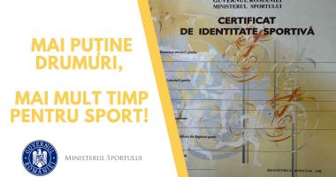 Ministerul Sportului / Procedura simplificată pentru transmiterea certificatelor de identitate sportivă
