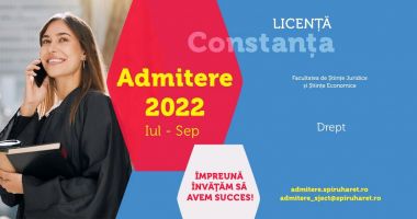 Stire din Cultură-Educație : Admitere la Universitatea Spiru Haret până pe 30 septembrie!