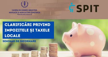 Stire din Economie : Pe 17 mai, la sediul CCINA Constanţa / Seminar cu tema „Clarificări privind taxele şi impozitele locale”