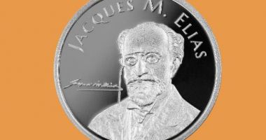 Stire din Economie : BNR, sucursala Constanţa / S-a lansat în circuitul numismatic moneda din argint cu tema Jacques M. Elias