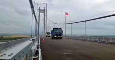 Stire din Economie : Ministerul Transporturilor: Au început testele de rezistenţă la podul suspendat de la Brăila