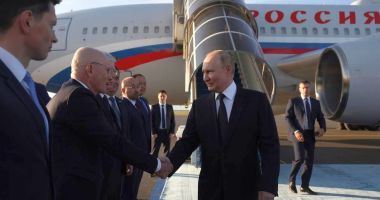 Stire din Actualitate : Preşedintele rus Vladimir Putin a sosit în Kazahstan pentru un summit regional