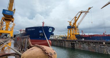 Histria Narvi, lansată la apă în Şantierul Naval Constanţa. "Este o navă lider în segmentul ei de piaţă" - 4