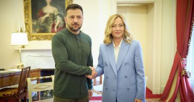 Stire din Actualitate : Întrevedere între Giorgia Meloni şi Volodimir Zelenski, în căutare de mai multe arme pentru Ucraina