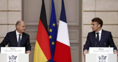 Stire din Actualitate : Macron şi Scholz promit o Uniune Europeană unită şi puternică în faţa lui Trump