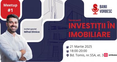 Stire din Economie : Banii Vorbesc lansează seria de întâlniri pentru investitori – primul eveniment: Investiții în imobiliare
