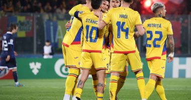 Stire din Sport : Fotbal / Naţionala României, prima victorie în preliminariile CM 2026: 5-1 cu San Marino