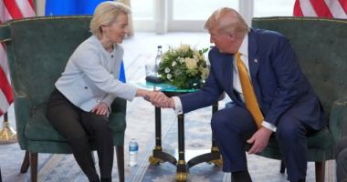 Stire din Actualitate : Întâlnire Donald Trump - Ursula von der Leyen. UE şi SUA au convenit un acord comercial