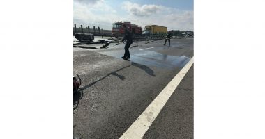 Jandarmii au intervenit la un accident rutier pe Autostrada A2 - 2