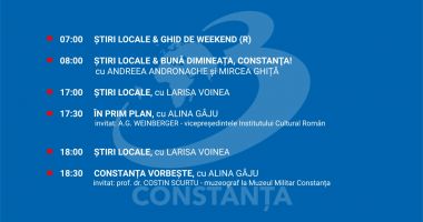 Stire din Actualitate : Programul zilei de vineri, 24 octombrie, de la Antena 3 Constanța