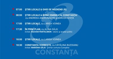 Stire din Actualitate : Programul zilei de vineri, 31 octombrie, de la Antena 3 Constanța