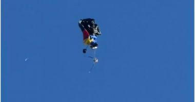 Stire din Eveniment : Parașuta unui militar român, blocată la 1.500 m în timpul unui exercițiu. Iată cum a reacționat