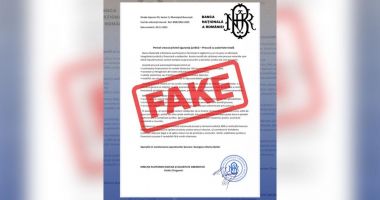 Stire din Actualitate : Un document fals atribuit BNR circulă online: "Nu îl semnați, este o tentativă de dezinformare!"