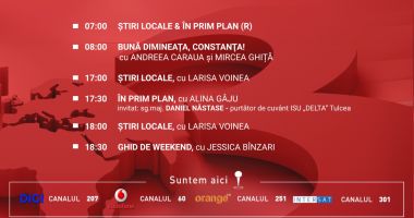 Stire din Actualitate : Programul zilei de joi, 13 noiembrie, de la Antena 3 Constanța