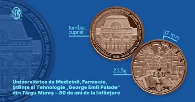 Stire din Economie : BNR: Monedă dedicată Universității „George Emil Palade“ din Târgu Mureș, lansată în circuitul numismatic