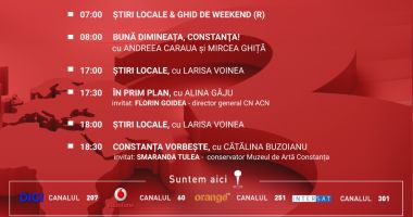 Stire din Actualitate : Programul zilei de vineri, 21 noiembrie, de la Antena 3 Constanța